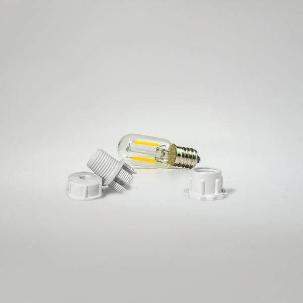 E14 LED Filament Pygmy Complete Fitting – Glass – T20
