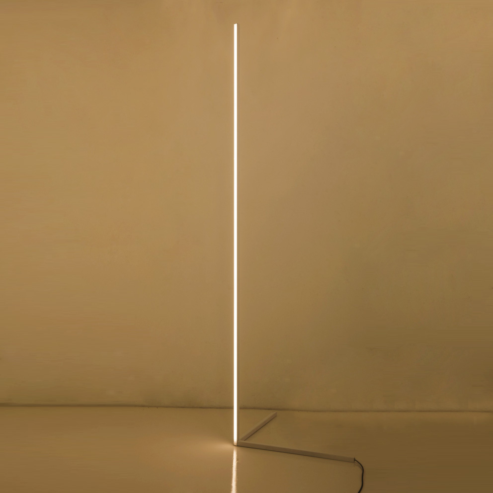 The Rue - Minimalist LED Corner Floor Lamp - White - Rue ...