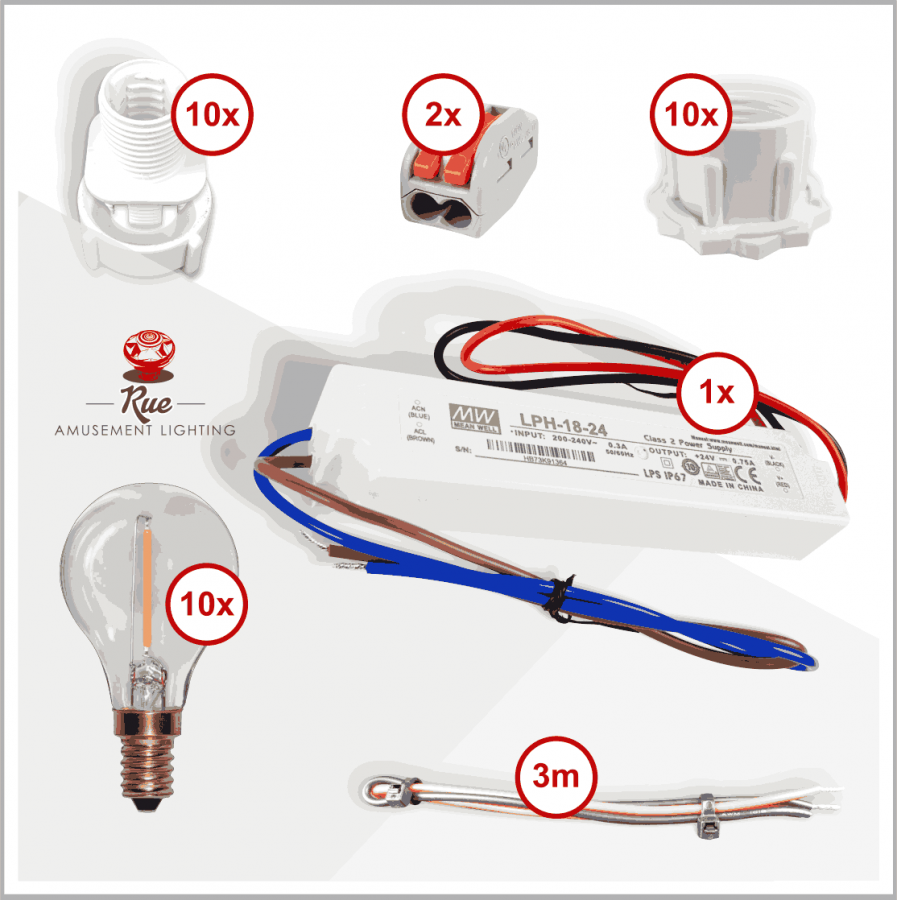 E14 G45 Golf Ball Lighting Kit – 24v